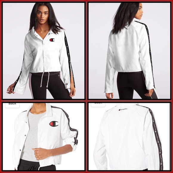 CHAMPION- Zippertape Cropped Coaches Jacket - Picture 4 of 8